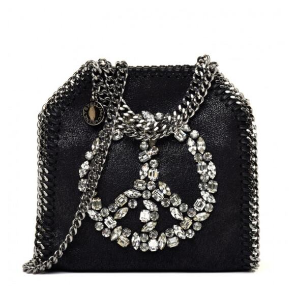 Stella McCartney Tiny Falabella Peace Bag Vegan Suede Shoulder / Hand Bag - Picture 1 of 16